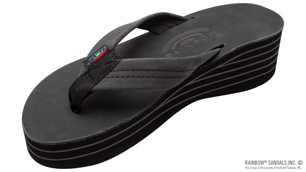 Six Layer Wedge Leather 1" Leather Strap