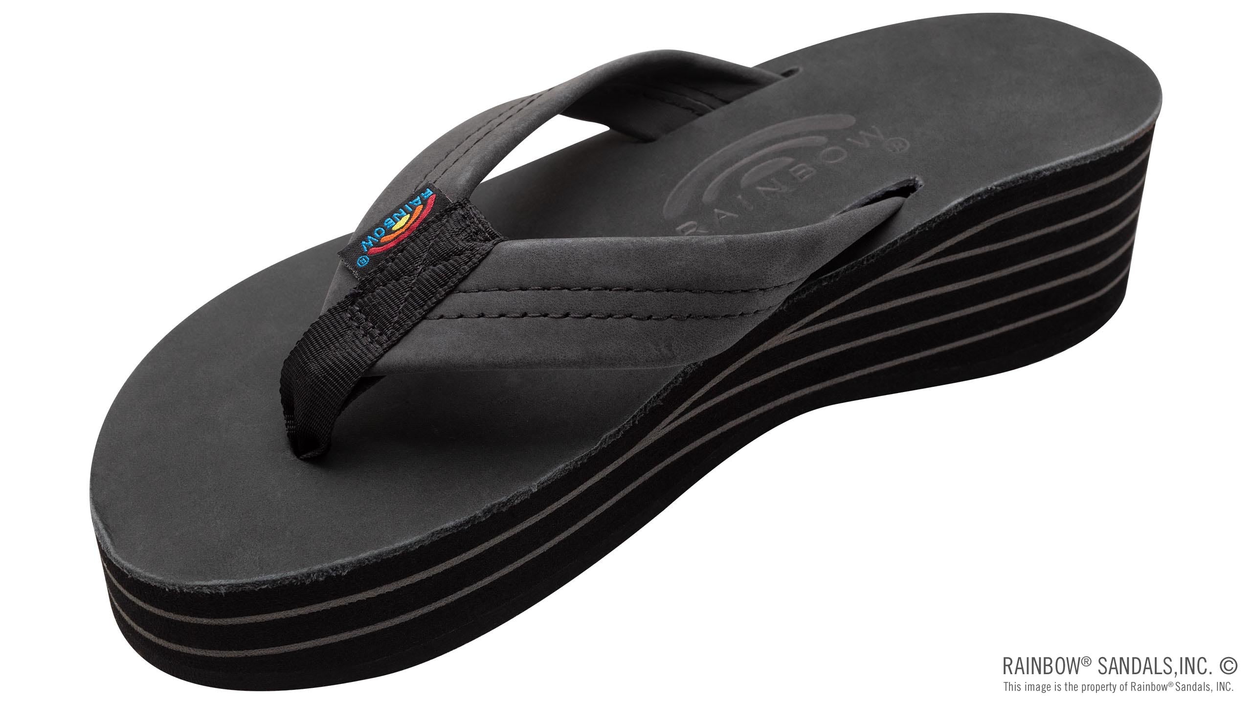 Six Layer Wedge Leather 1" Leather Strap