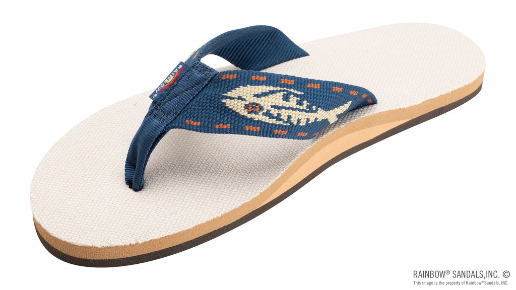 Single Layer Hemp with a Nylon Fish Pattern Strap