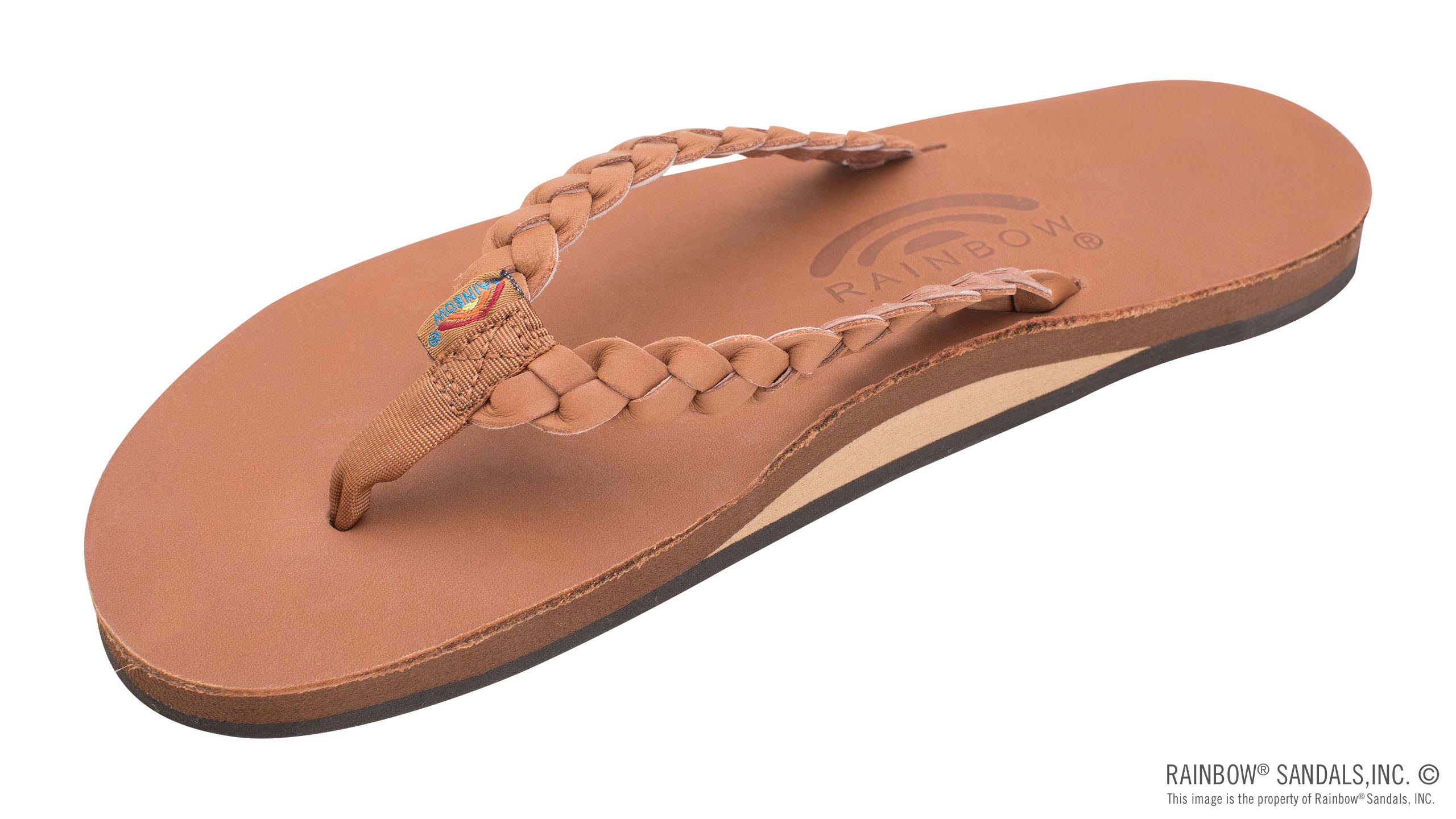 Twisted Sister - Single Layer Arch Support Leather with a 3/4" Medium Double Braided Strap