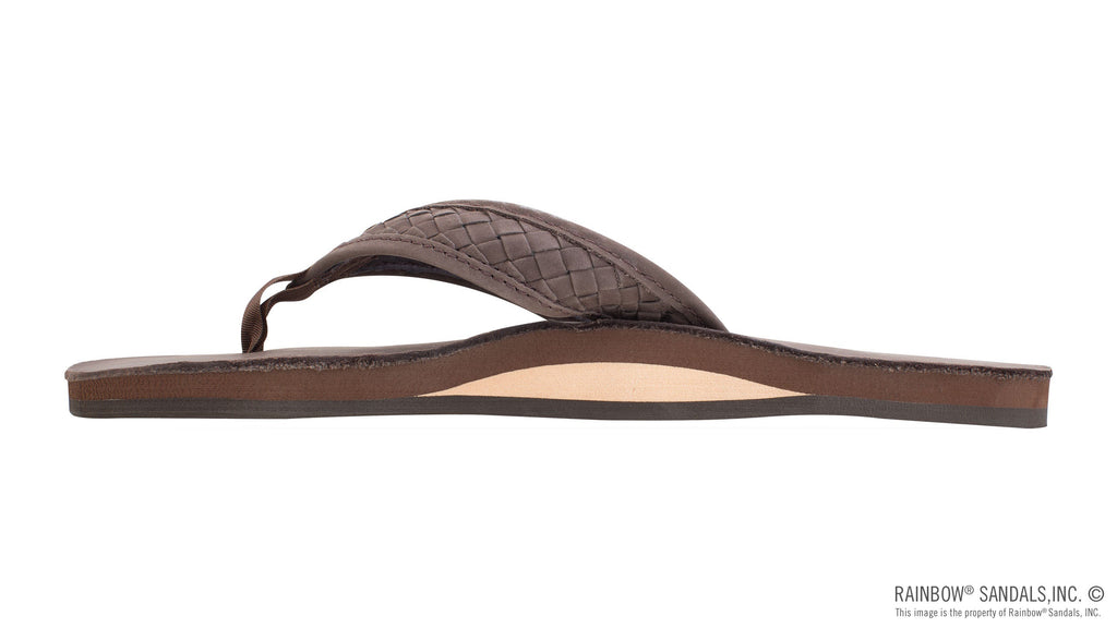The Bentley - Classic Leather Top Sole with 1" Hand Woven Strap