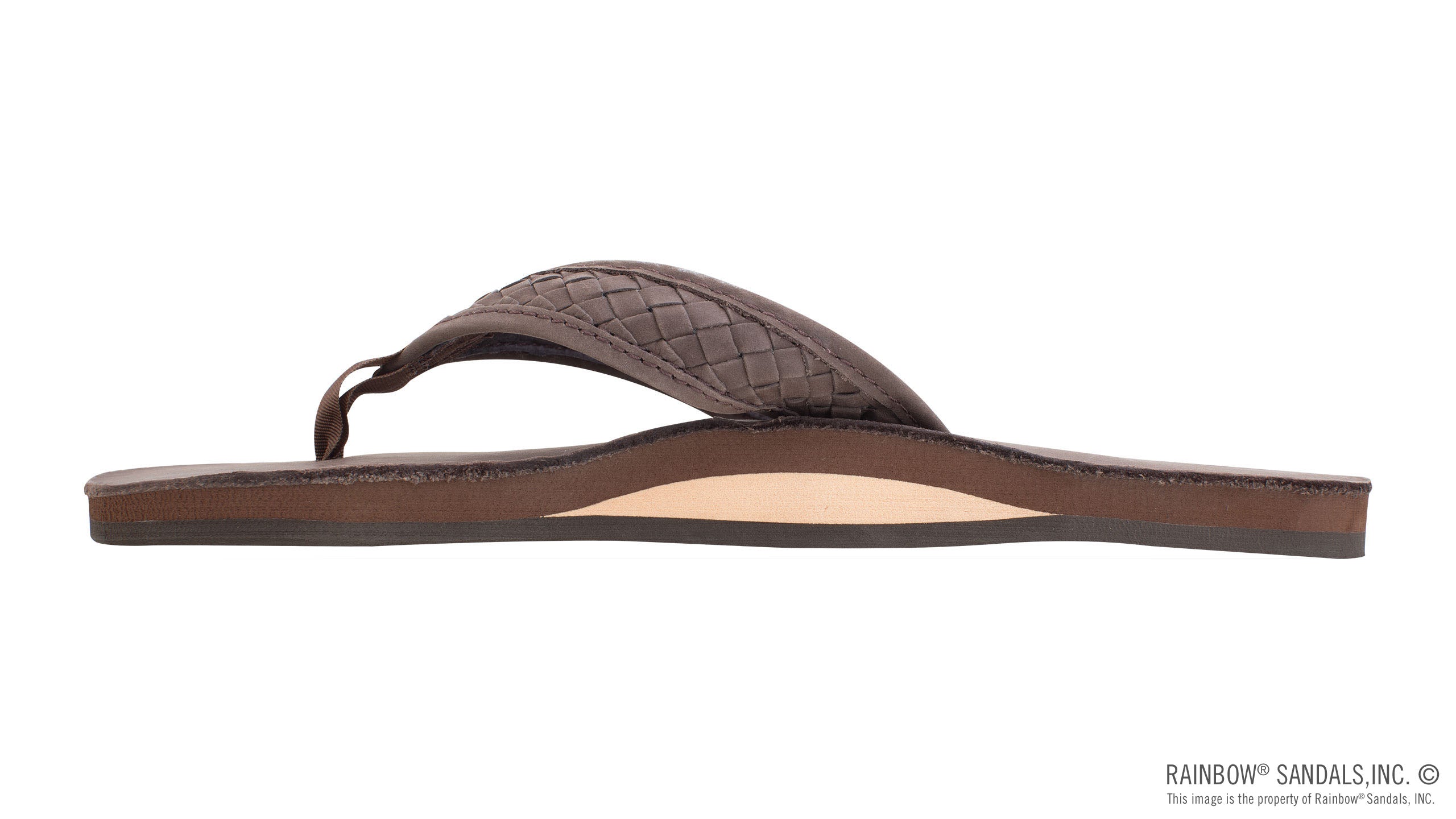 The Bentley - Classic Leather Top Sole with 1" Hand Woven Strap