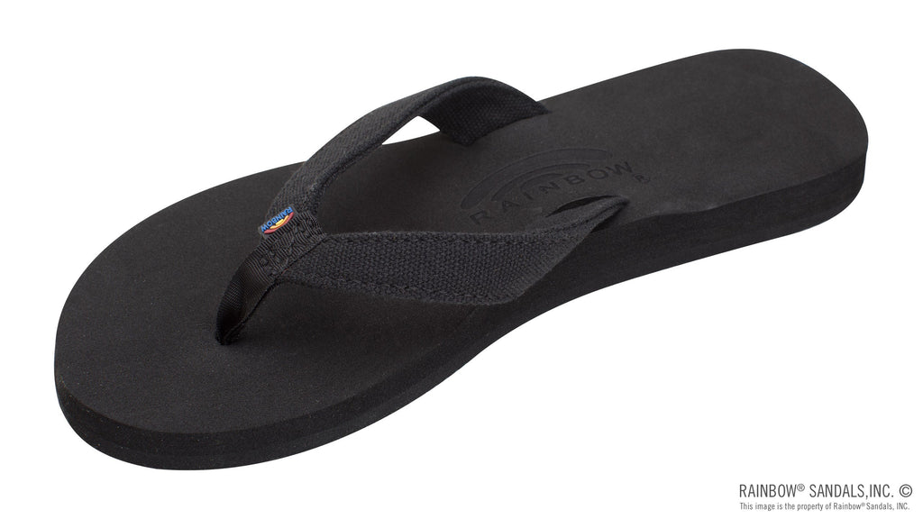 The Bella - Soft Top Black Tapered Canvas Strap