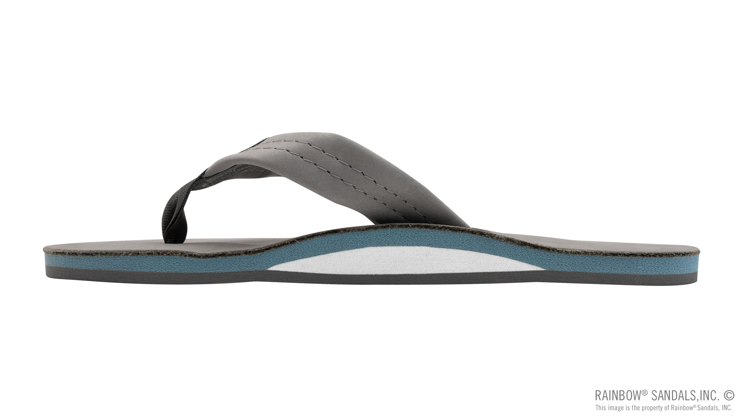 Signature Series - Men's Single Layer Premier Grey Leather Lt Blue Midsole