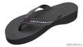 Four Layer Leather Wedge - 3/4" Strap with Crystals