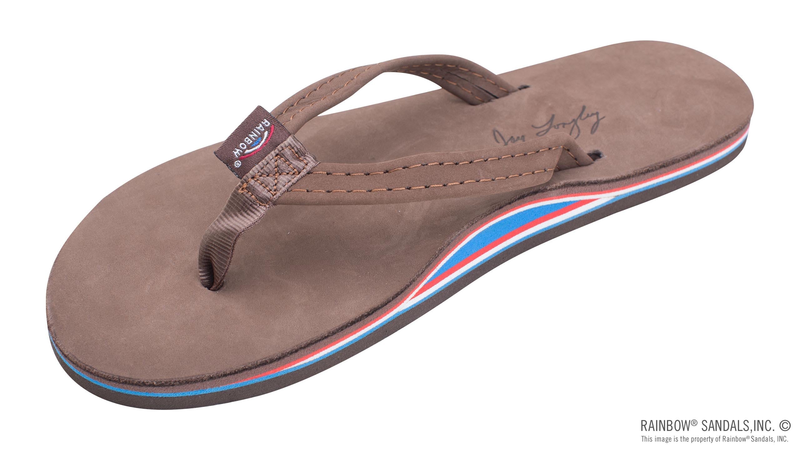 The Americana - Women's Single layer Premier Leather Red White & Blue Mid Sole  with a 1/2" Narrow