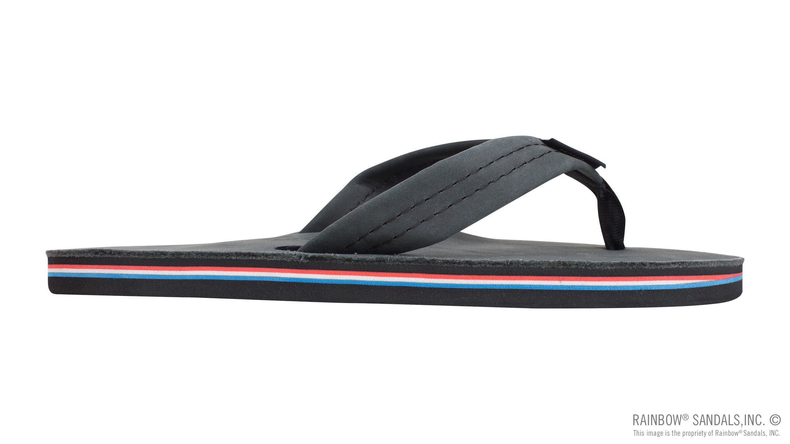 The Americana - Men's Single layer Premier  Leather Red White & Blue Mid Sole