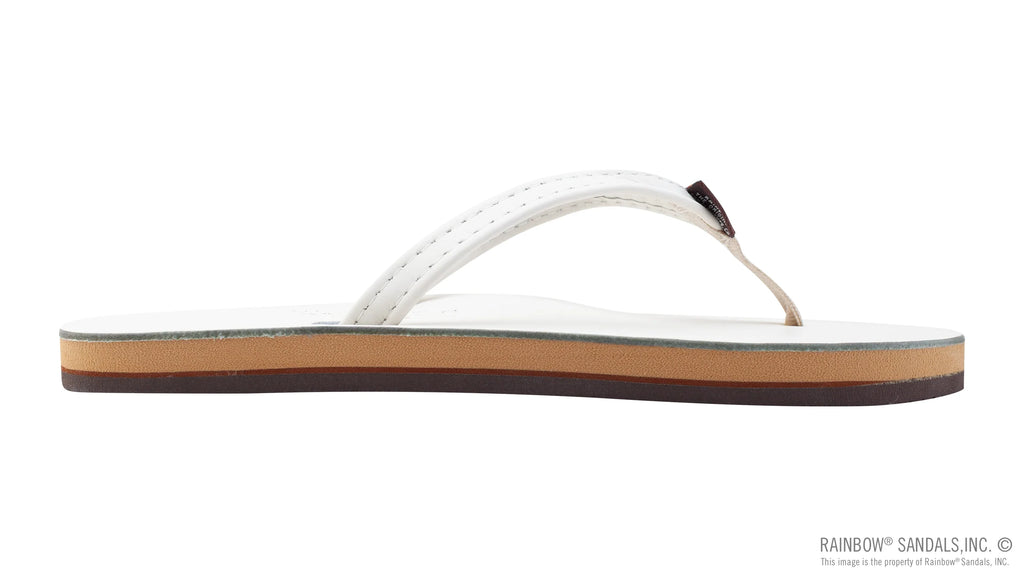 Cloud Dancer Leather Single Layer Arch Narrow Strap