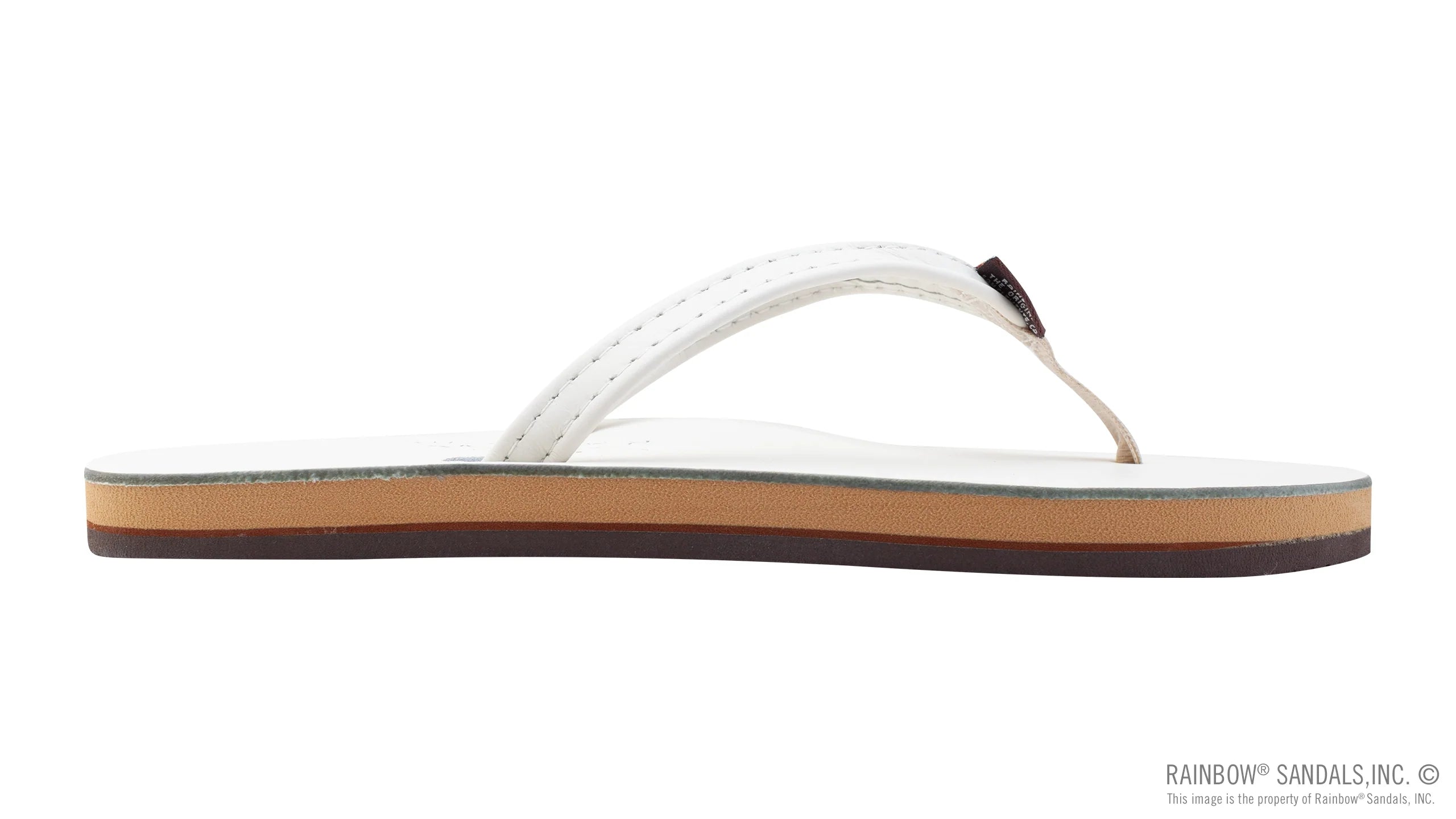 Cloud Dancer Leather Single Layer Arch Narrow Strap