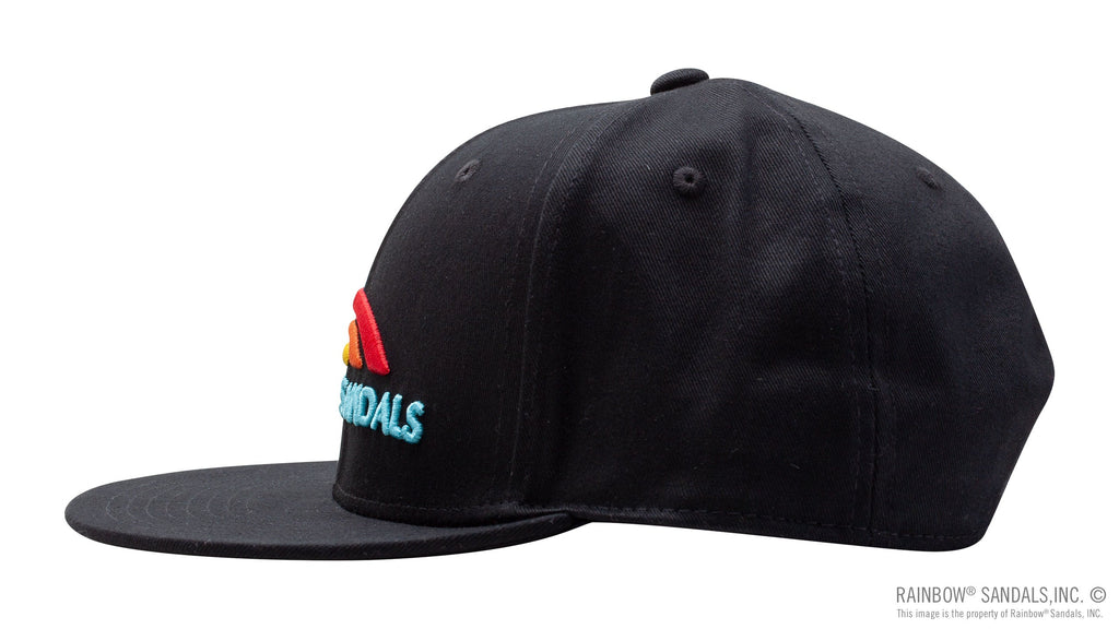 Rainbow® Sandals Black 100% Cotton Snap Back Hat
