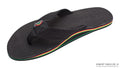 The Rastafarian - Single Layer Black Hemp with Rasta Mid Sole