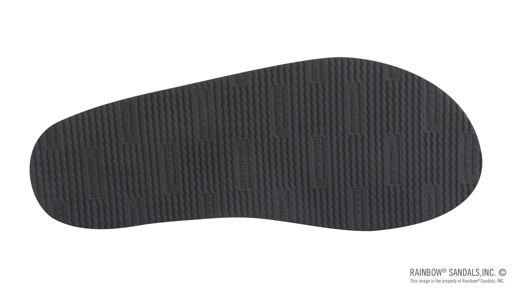 The Rastafarian - Single Layer Classic Black Leather with Rasta Mid Sole