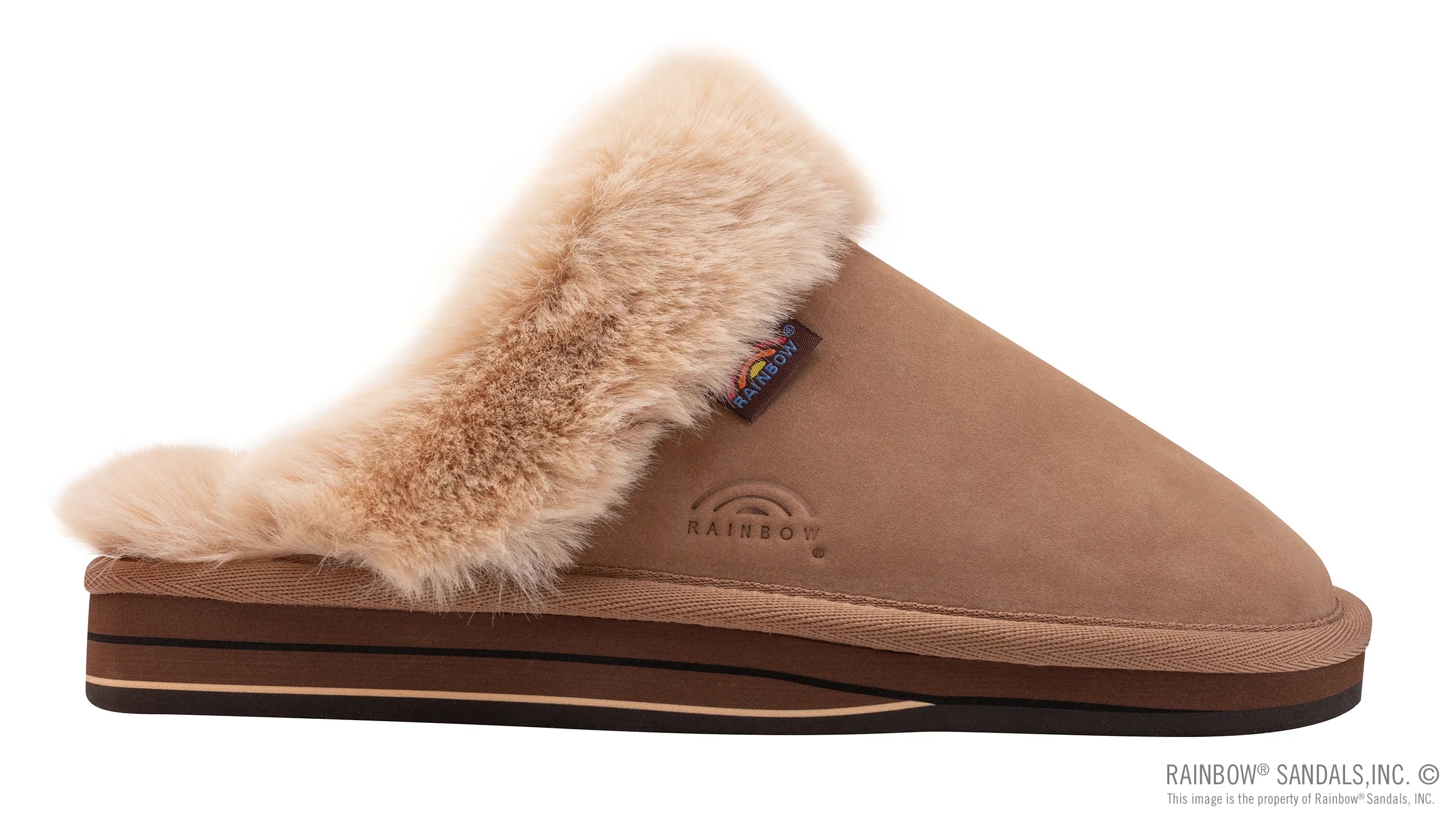 Sunset Snugs2 - Leather, Fleece Lined Slipper Double Layer Arch