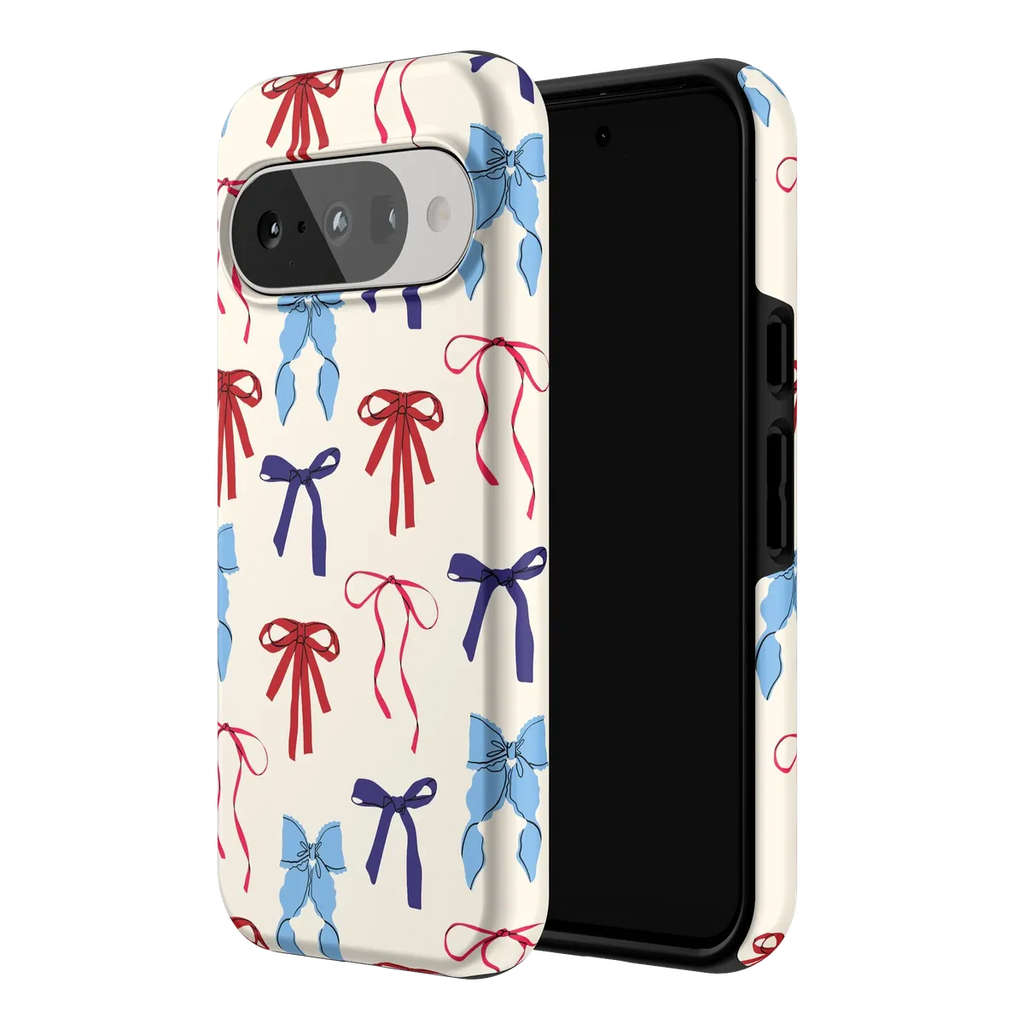 American Girlie | Red White & Blue Bows Case