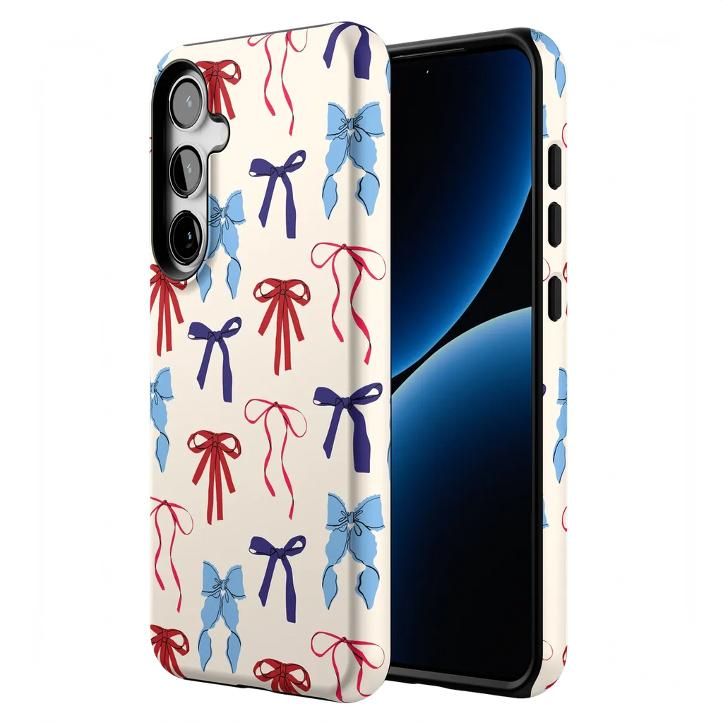 American Girlie | Red White & Blue Bows Case