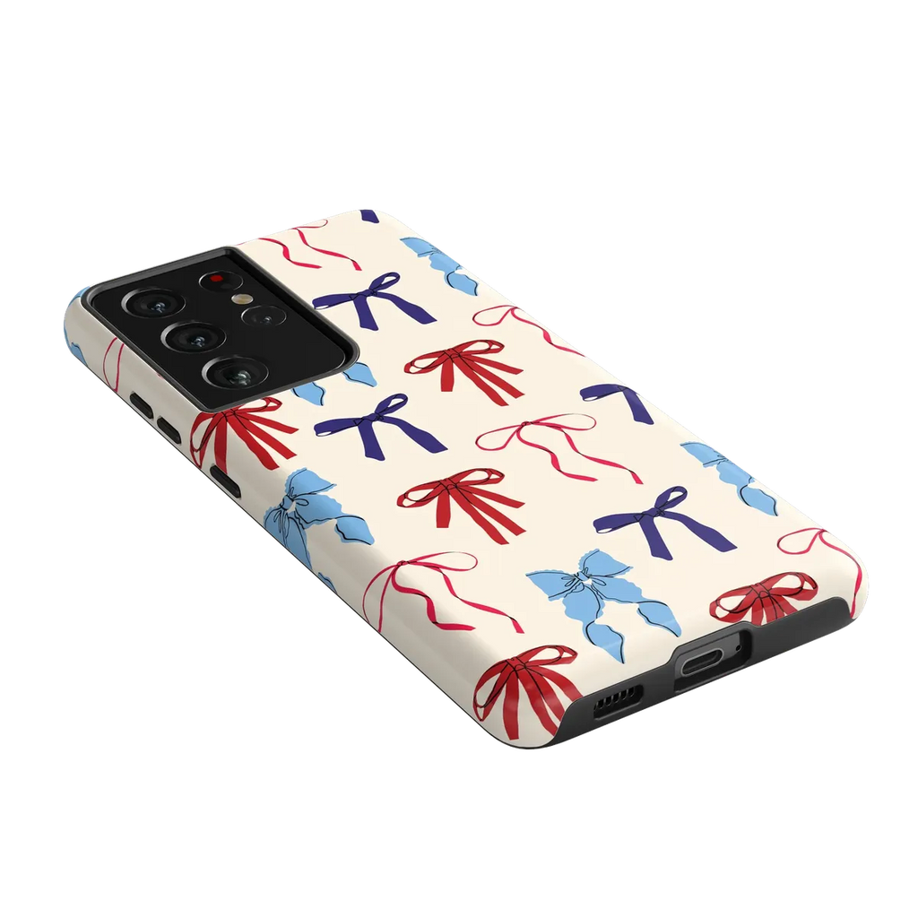 American Girlie | Red White & Blue Bows Case