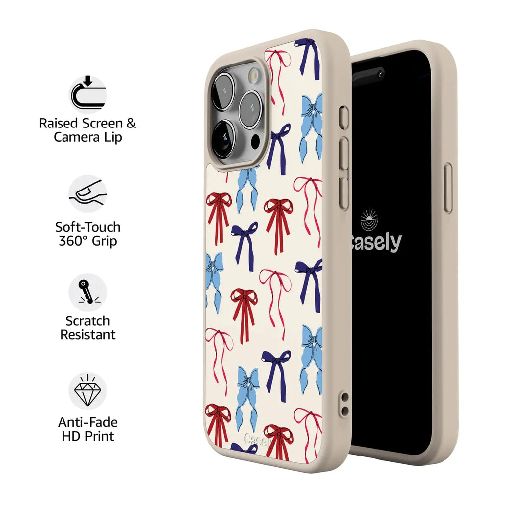 American Girlie | Red White & Blue Bows Case