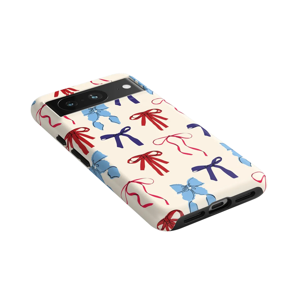 American Girlie | Red White & Blue Bows Case