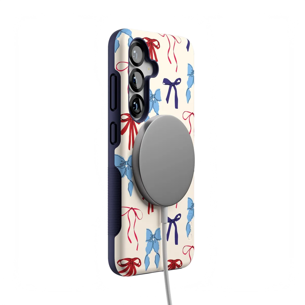American Girlie | Red White & Blue Bows Case